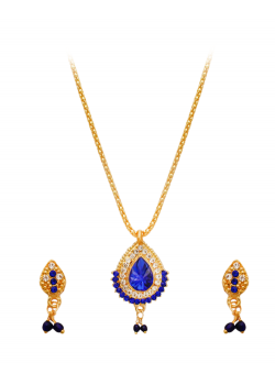 Best Trust Fashion 18K Gold Plated Kite Diamond Shape Design Necklace With Crystal Stones, TB09